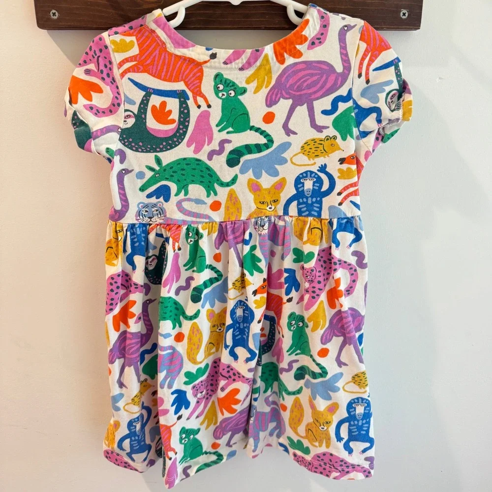 Mini Boden Girls Dress Bundle Lot of 4 Size 5-6Y Animals Mermaids Stripes Cats - Picture 7 of 14